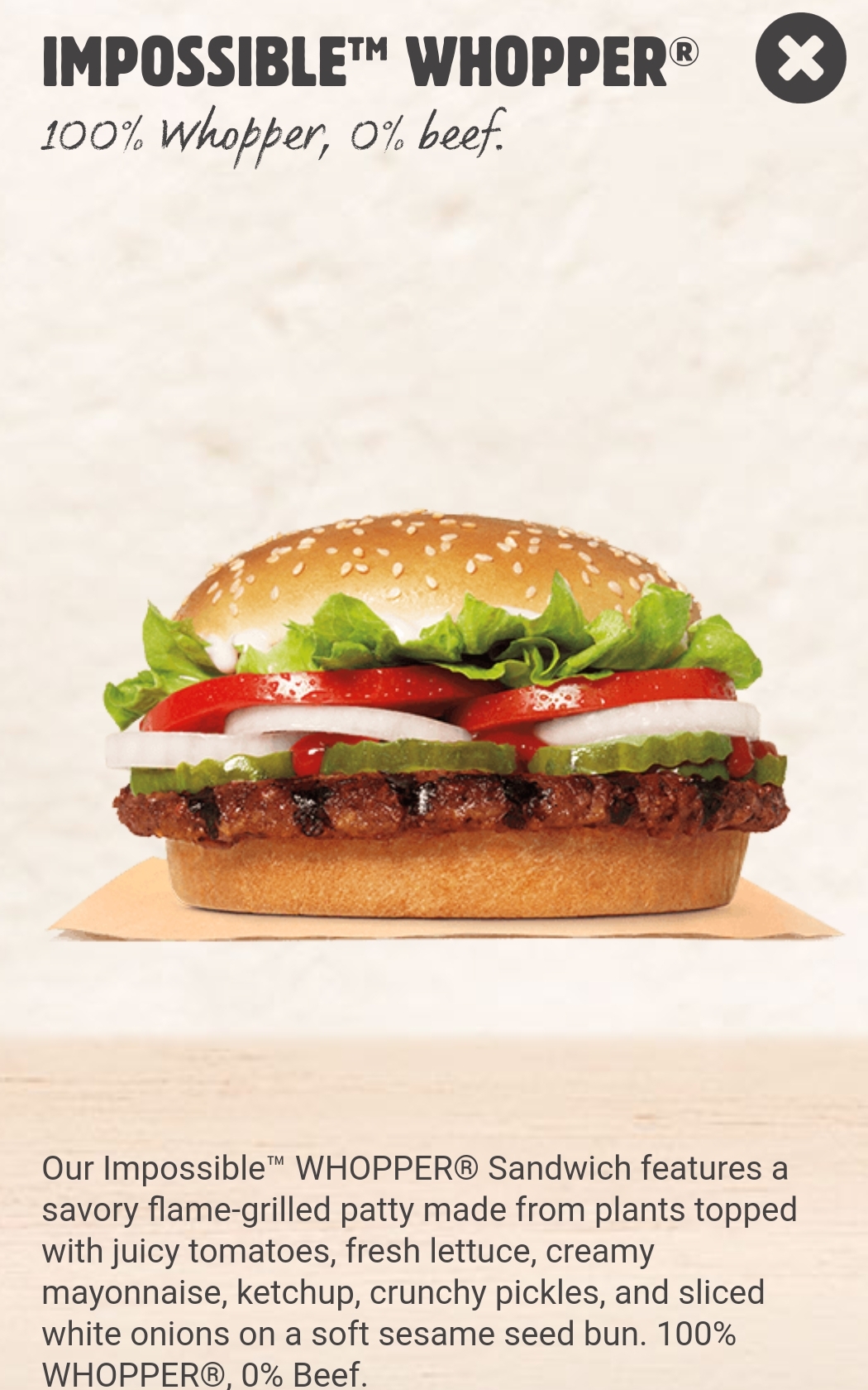 Is the Impossible Whopper vegan?